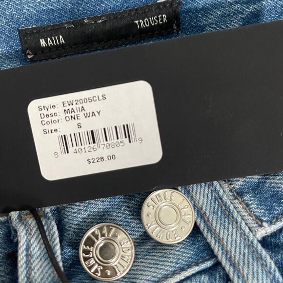Edwin Womens Maiia Trouser Cropped Jeans Wide Leg - One Way - Small S - $228 - Picture 6 of 9